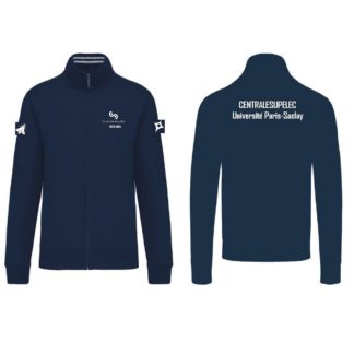 Veste coton zippée marine femme – modèle FZ