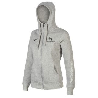 Veste zippée Mizuno gris femme – modèle FZ HOODIE