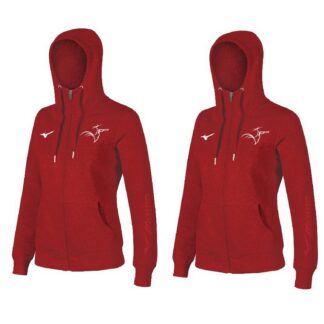 PACK Mizuno x 2 hoodies Rouge Femme – modèle FZ S