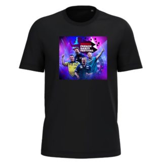 Tee coton noir adulte - modèle AFFICHE