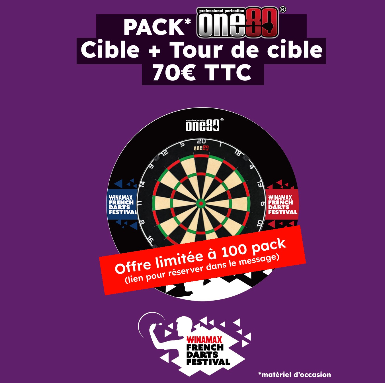 Pack cible + tour de cible de l'édition 2025 du WINAMAX French Darts Festival