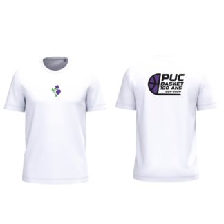 Tee shirt coton blanc adulte - modèle CENT A