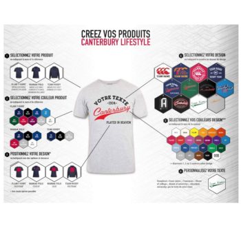 Tee shirt Canterbury - modèle PERS personnalisable