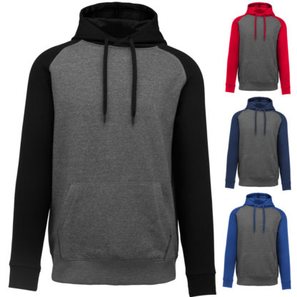 Sweat capuche - modèle BICOLORE
