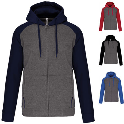 Sweat Capuche Full Zip - modèle BICOUL