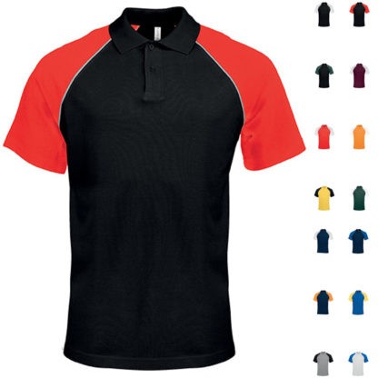 Polo manches courtes - modèle BASEBALL