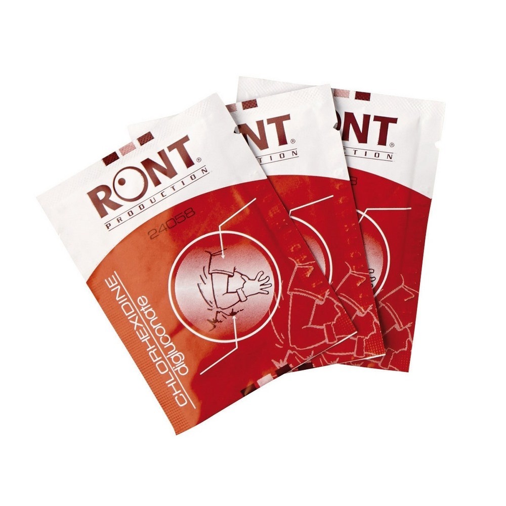 Lot de 10 compresses Chlorhexidine - modèle TAMPON