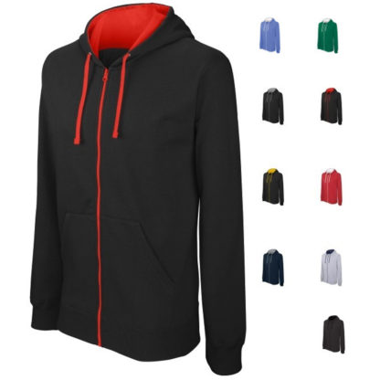 Sweat Capuche Full Zip - modèle ZIP CONTRAST