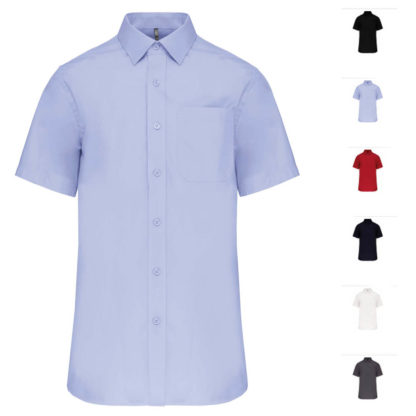 Chemise manches courtes - modèle POPELINE