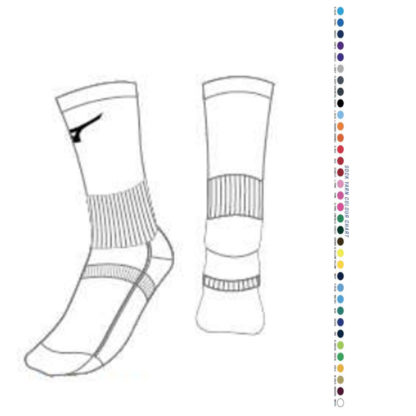 Chaussettes personnalisées MIZUNO - modèle CREW 100% personnalisable