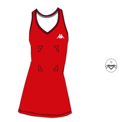Robe Netball sublimé Kappa femme – Modèle NUXIS 100 % personnalisable