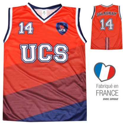 Débardeur sublimé BASKET – modèle BASKET 100% personnalisable